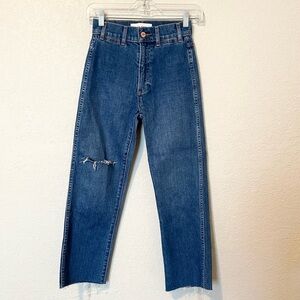 The Denim Forum Francoise High Rise Straight Jean